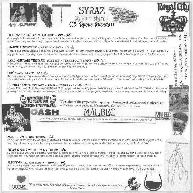 Vino & Vinyl - Sugar Land, TX menu_pic