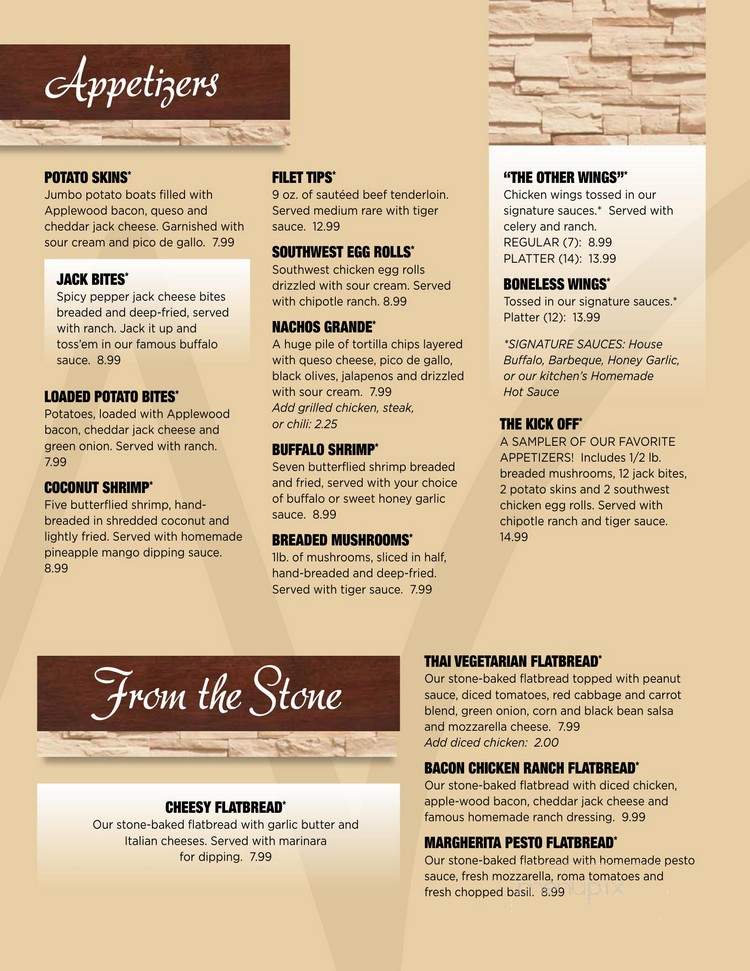 Walt's Pub and Grill - West Lafayette, IN menu_pic