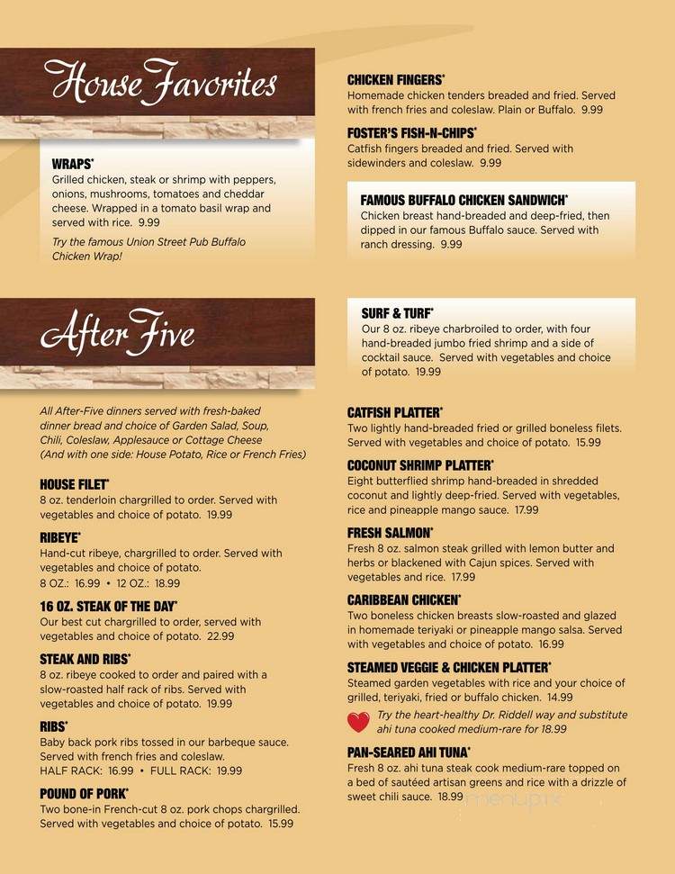 Walt's Pub and Grill - West Lafayette, IN menu_pic