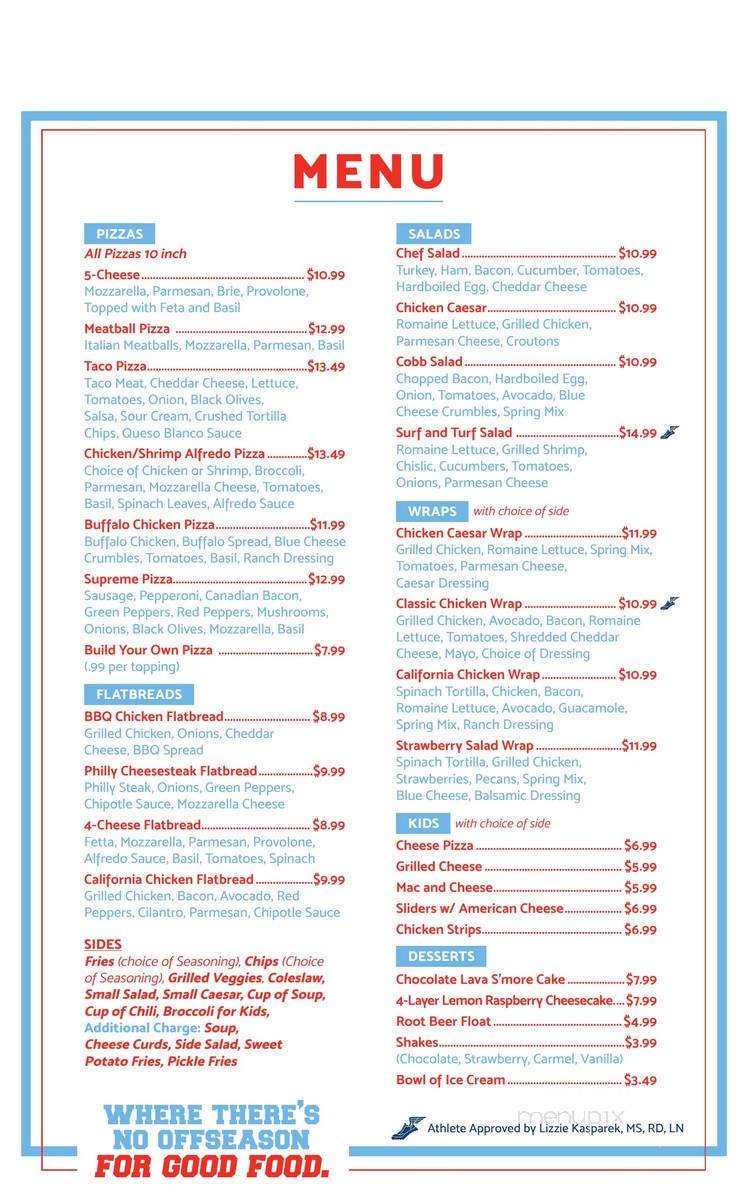 Will's Training Table - Sioux Falls, SD menu_pic