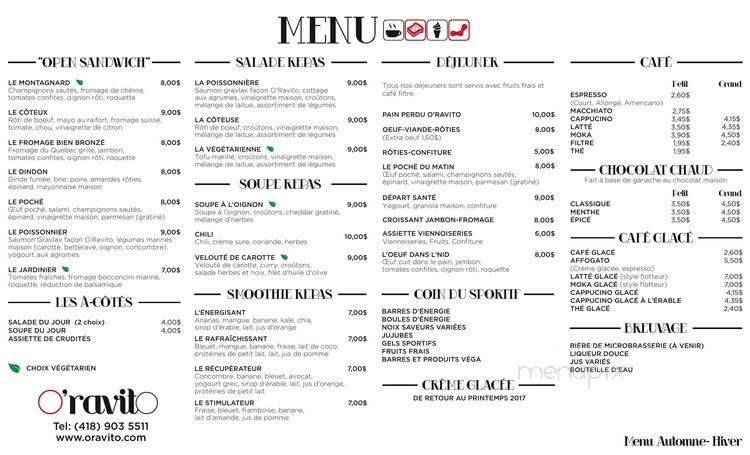 O'Ravito - Levis, QC menu_pic