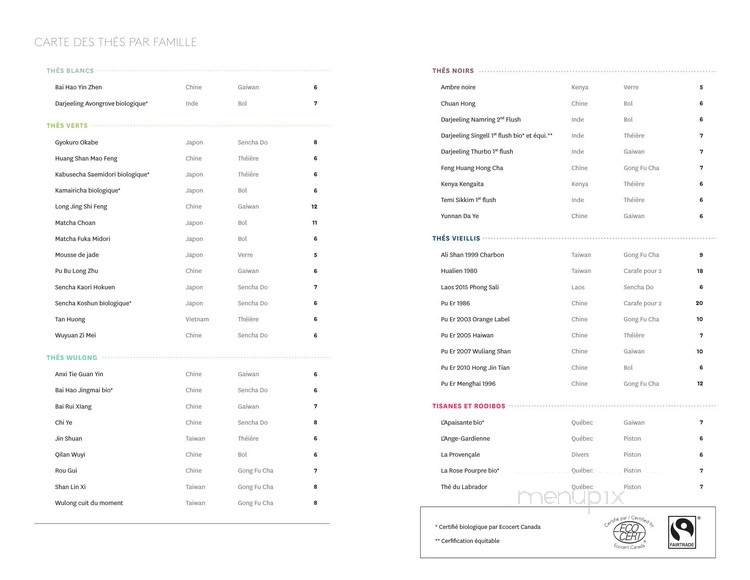 Camellia Sinensis - Montreal, QC menu_pic