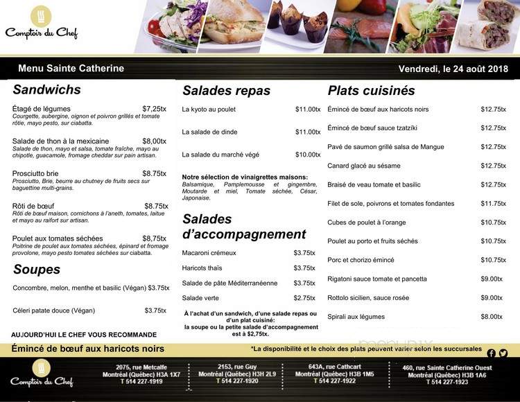 Comptoir du Chef - Montreal, QC