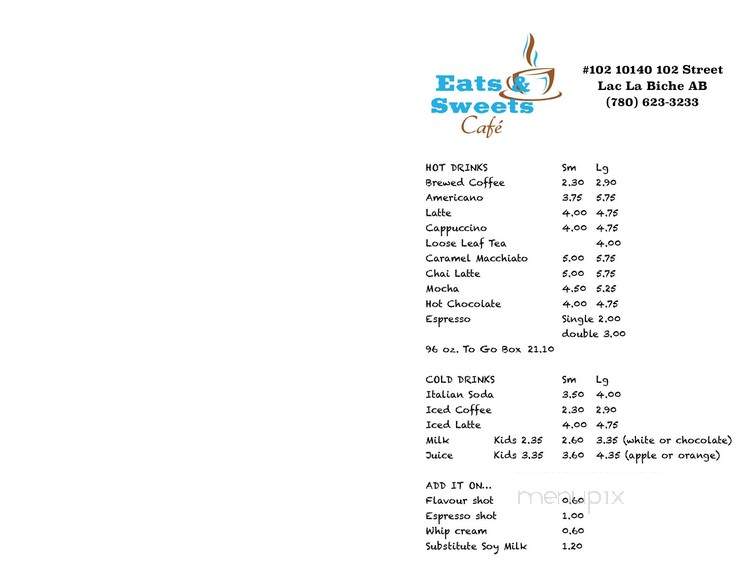 Eats & Sweets - Lac la Biche, AB menu_pic