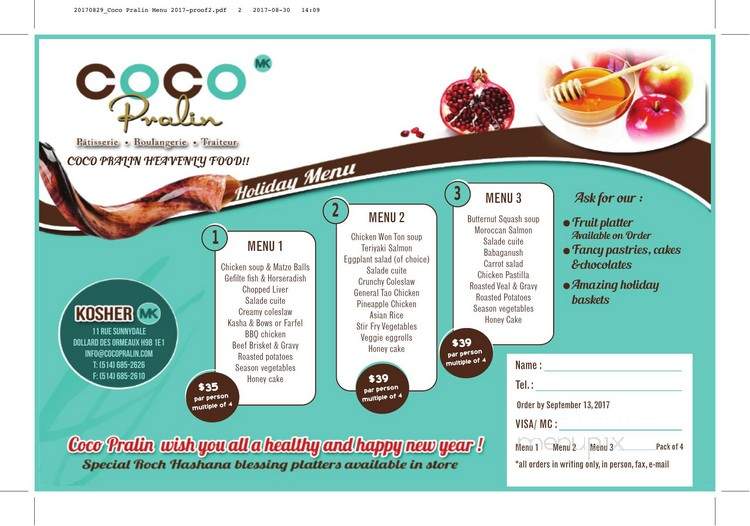 Coco Pralin - Dollard-des-Ormeaux, QC menu_pic