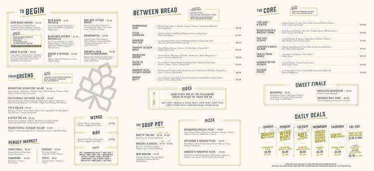 Brewsters Brewing Company & Restaurant - Regina, SK menu_pic