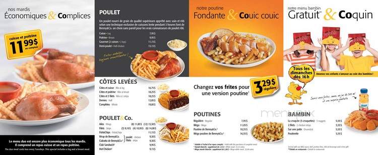 Benny & Co - Sainte-Therese, QC menu_pic