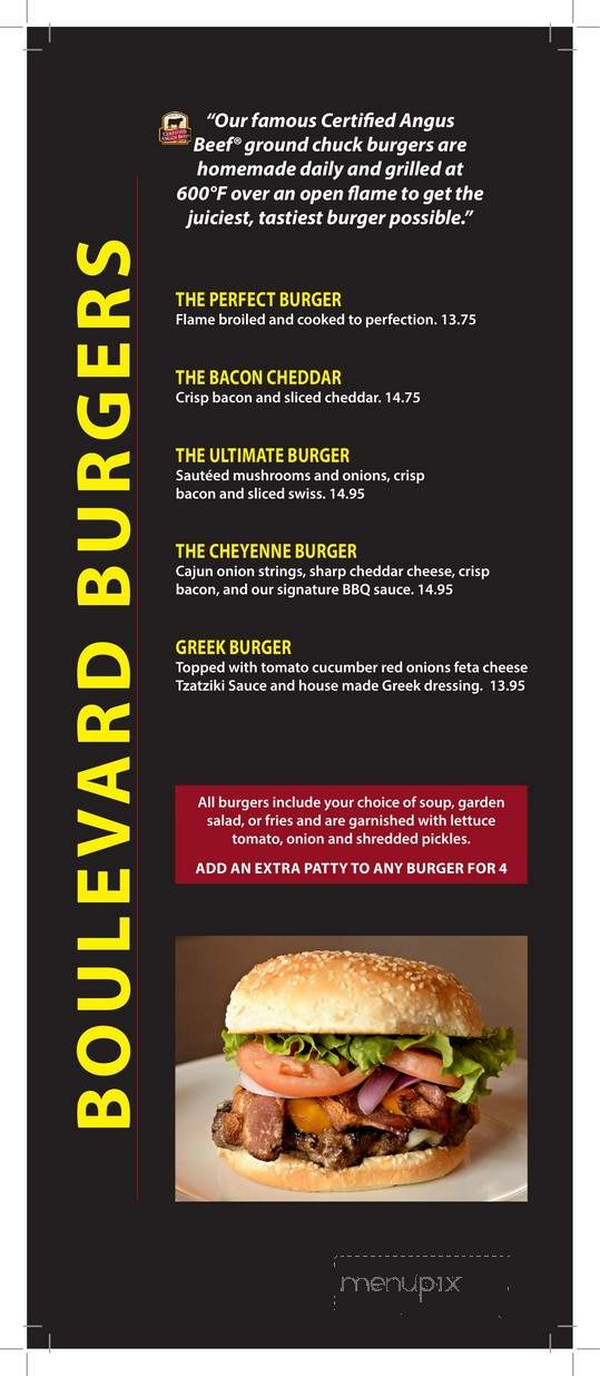 Boulevard Grill - Sarnia, ON menu_pic