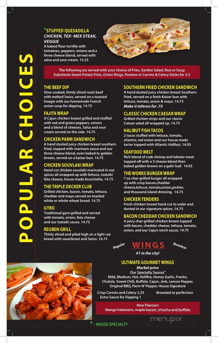 Boulevard Grill - Sarnia, ON menu_pic