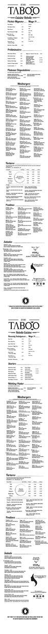 Taboo Cuisine Rebelle - L'Assomption, QC menu_pic