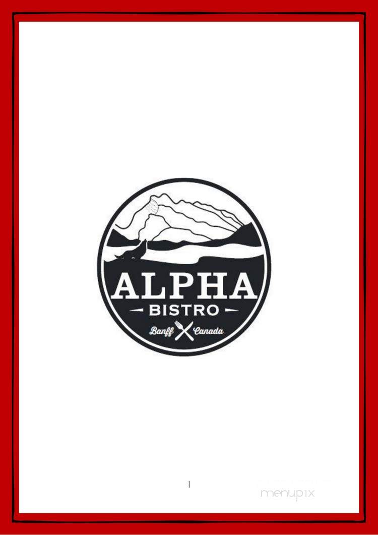 Alpha Bistro - Banff, AB menu_pic