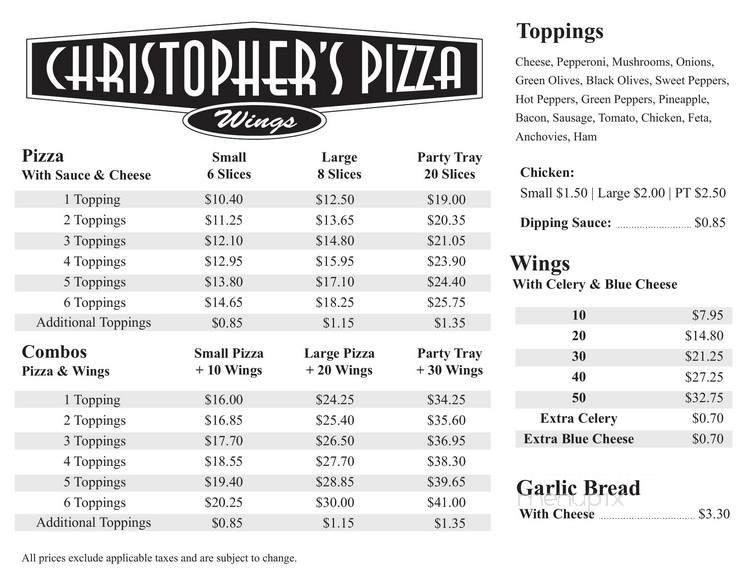 Christopher's Pizza - Port Colborne, ON