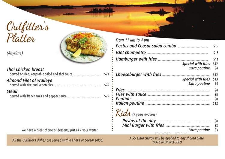 Le Champetre - Duparquet, QC menu_pic