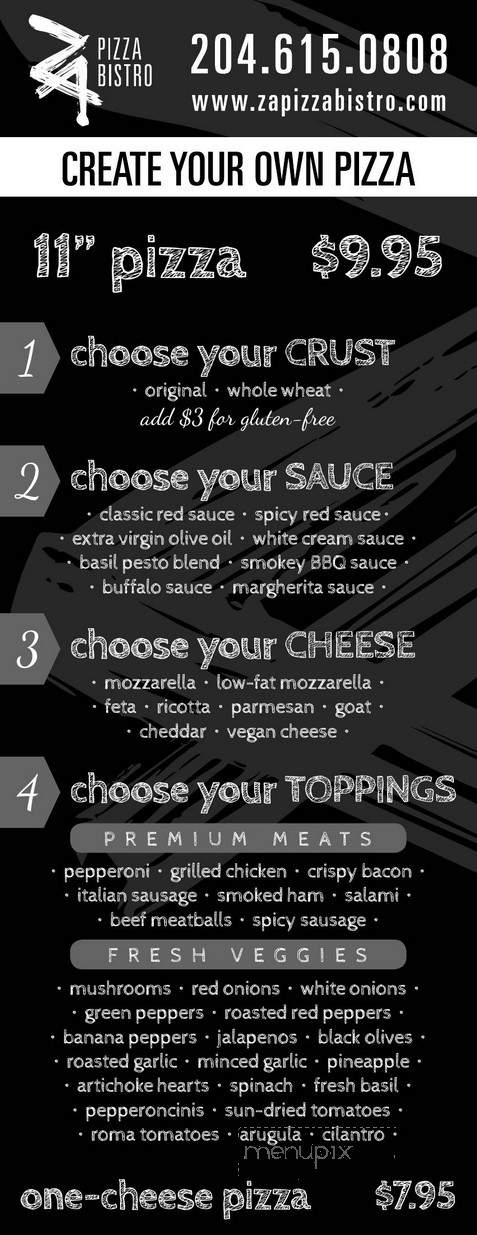 Za Pizza Bistro - Winnipeg, MB menu_pic