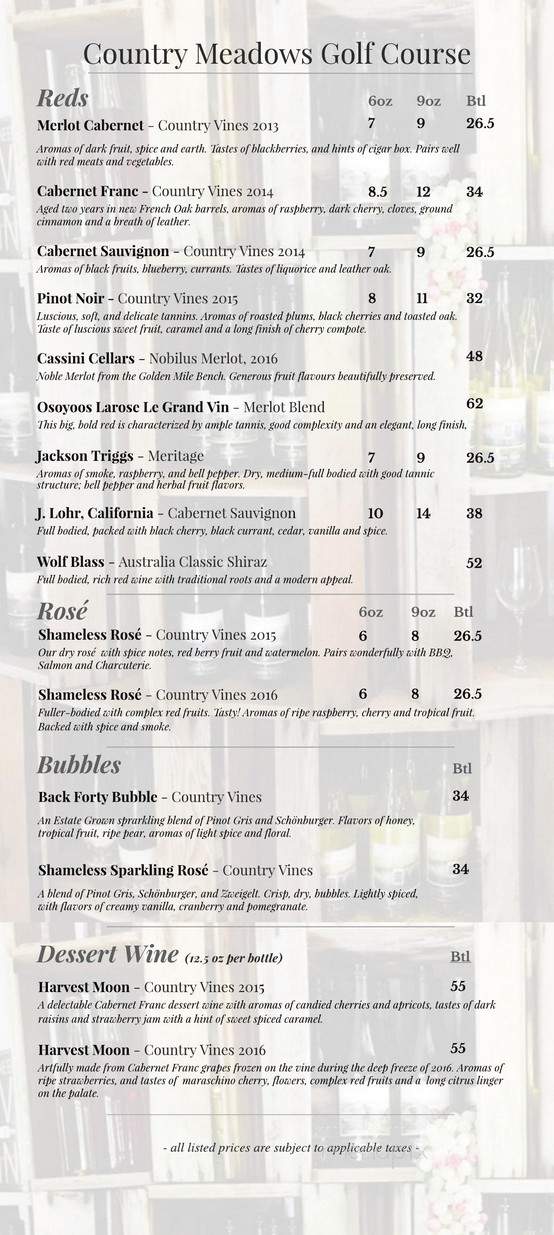 The Grill Restaurant - Richmond, BC menu_pic