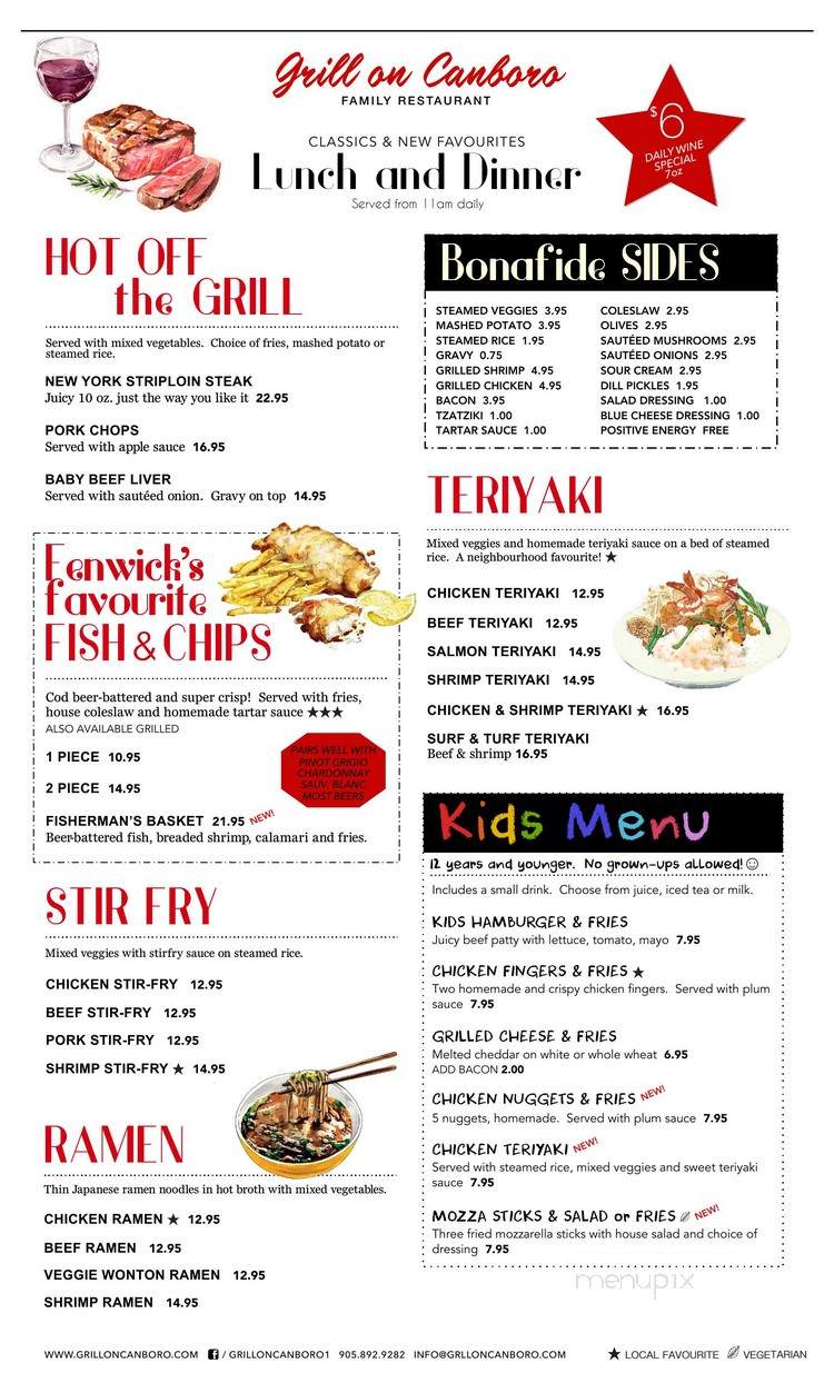 Grill on Canboro - Pelham, ON menu_pic