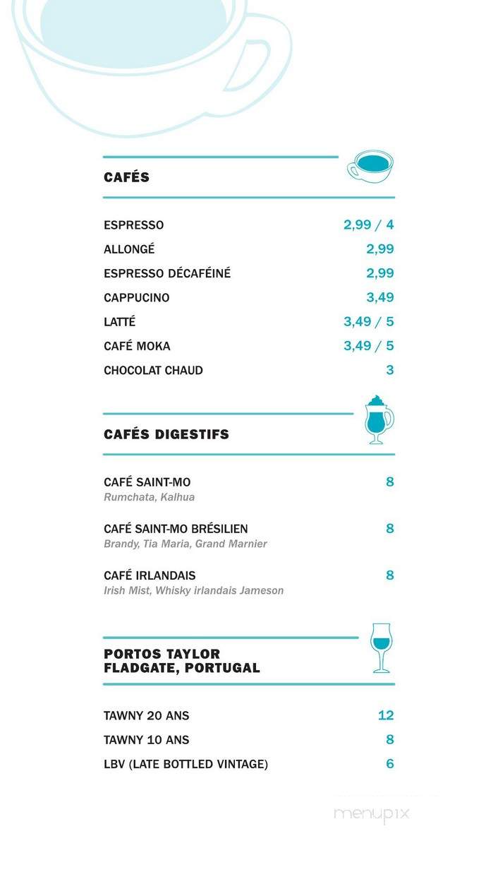 Le Saint-Mo Bistro Gourmand - Shawinigan, QC menu_pic