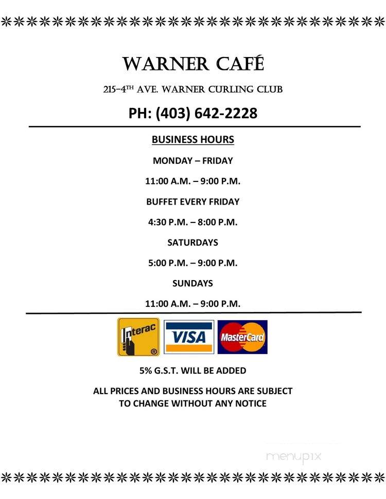 Warner Chinese Restaurant - Warner, AB menu_pic
