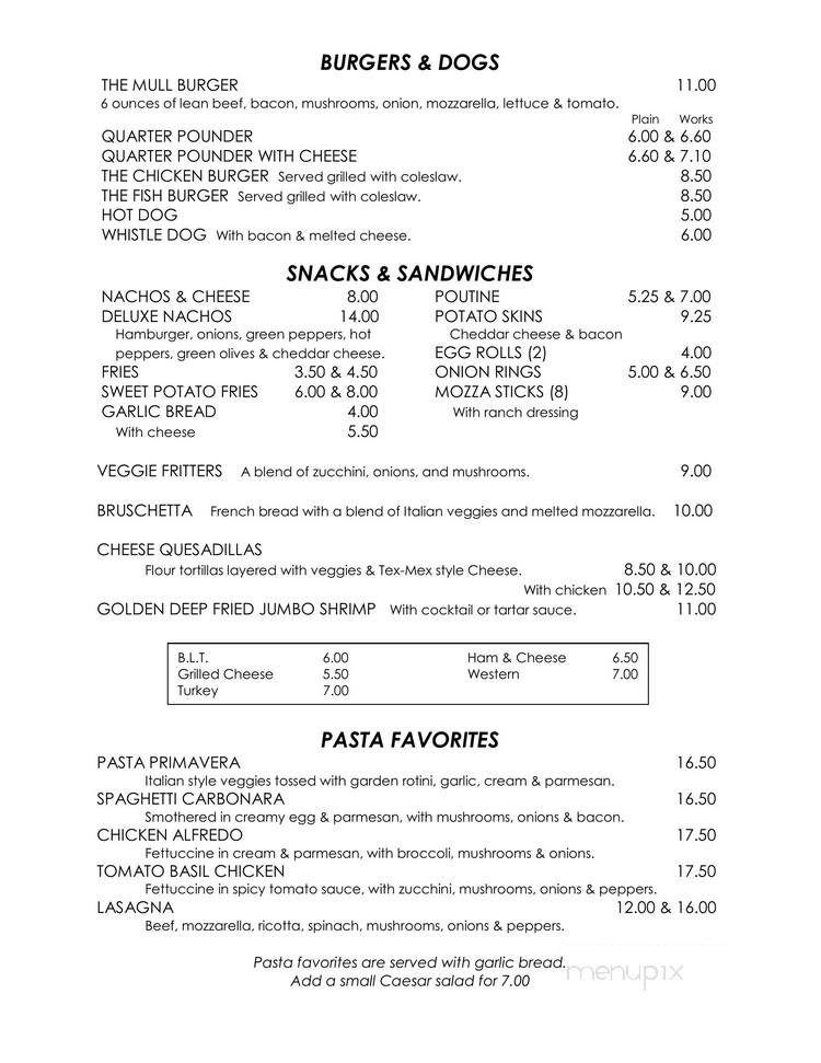 The Mull - Mabou, NS menu_pic
