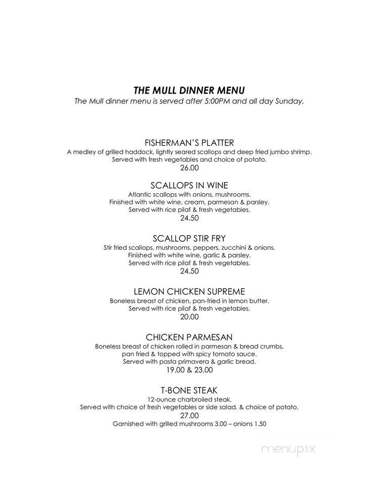 The Mull - Mabou, NS menu_pic