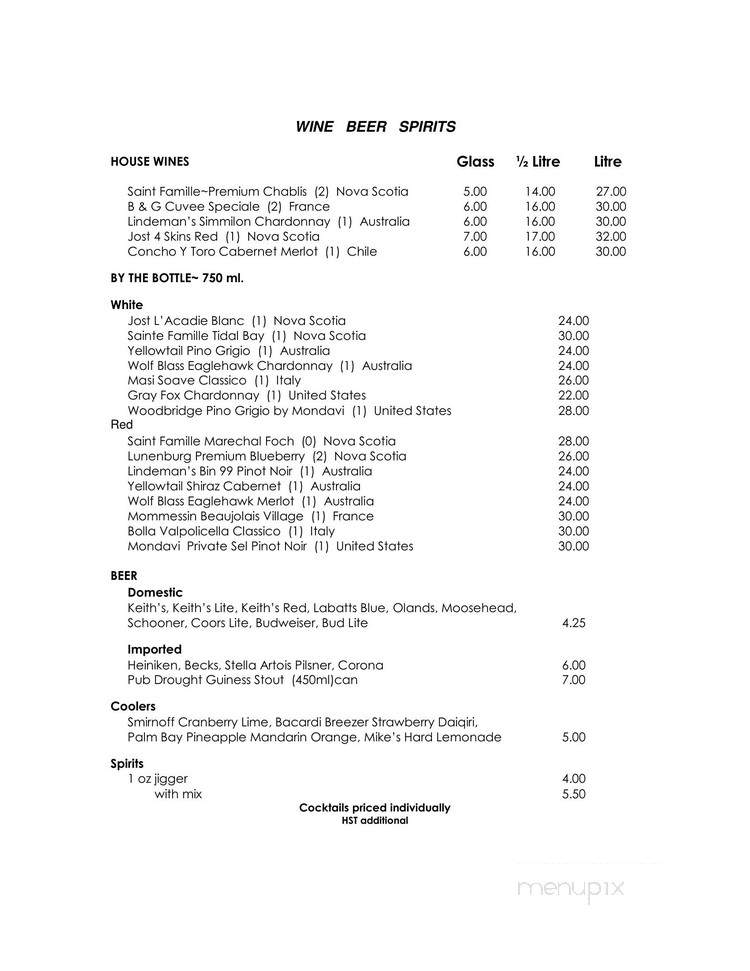 The Mull - Mabou, NS menu_pic