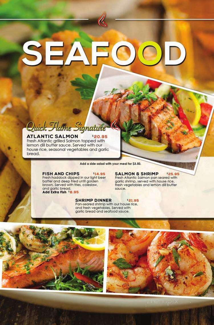 Quick Flame Restaurant and Bar - Oshawa, ON menu_pic