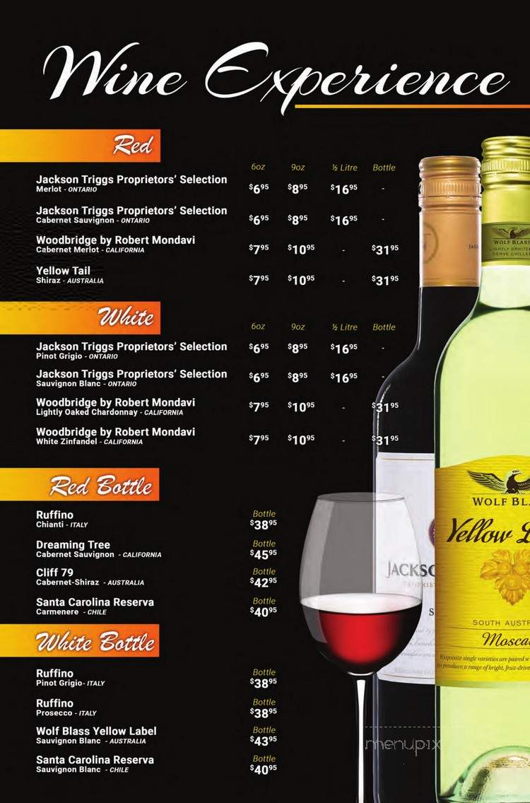 Quick Flame Restaurant and Bar - Oshawa, ON menu_pic