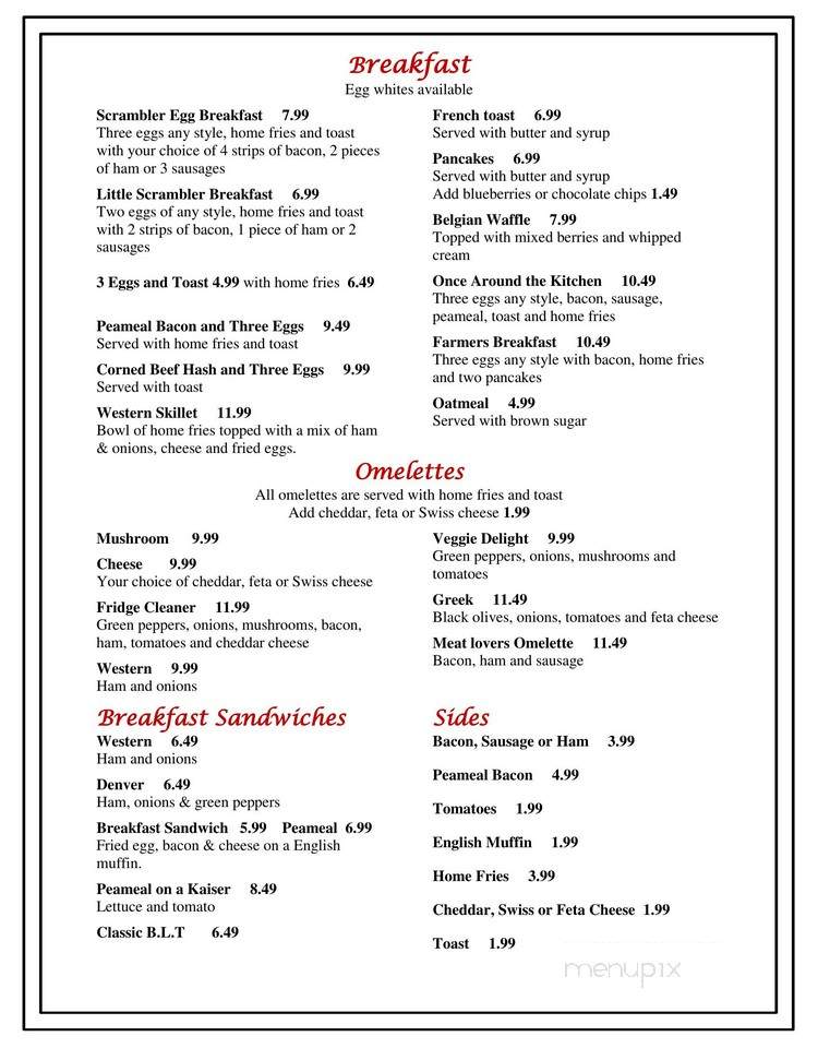 Scramble's Restaurant - Uxbridge, ON menu_pic