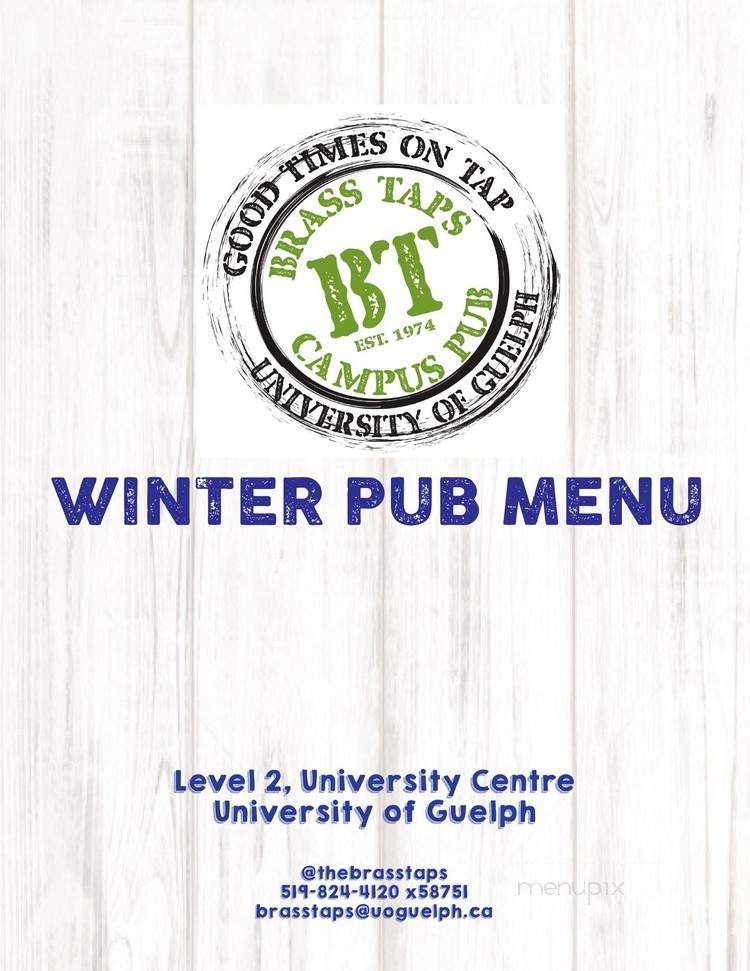 Brass Taps - Guelph, ON menu_pic
