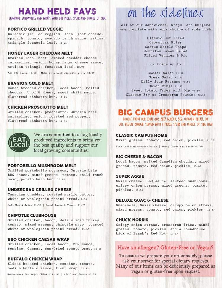 Brass Taps - Guelph, ON menu_pic