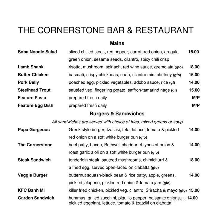 The Cornerstone Bar and Restaurant - Winnipeg, MB