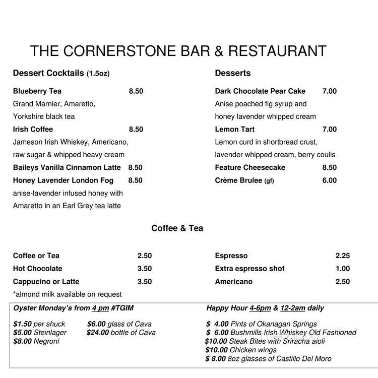 The Cornerstone Bar and Restaurant - Winnipeg, MB