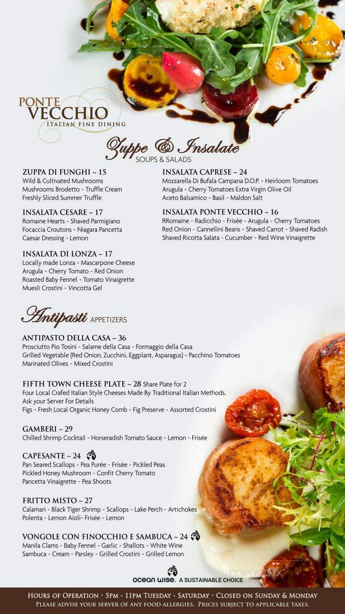 Ponte Vecchio - Niagara Falls, ON menu_pic