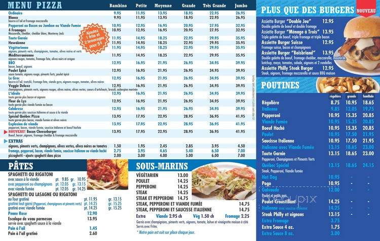 Quebec Pizza - Boisbriand, QC menu_pic