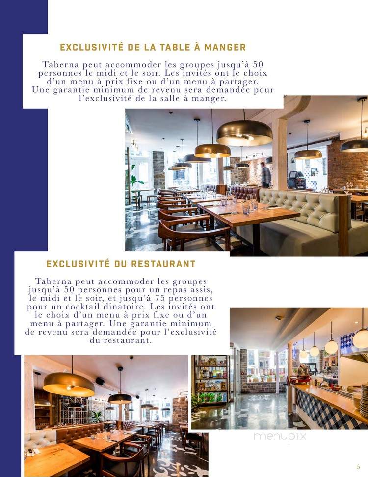 Taberna - Montreal, QC menu_pic