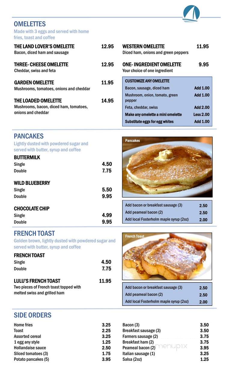 The Lighthouse Restaurant - Prince Edward, ON menu_pic