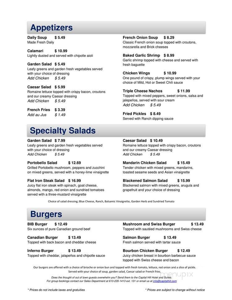 Bibliotheque Cafe - Ottawa, ON menu_pic