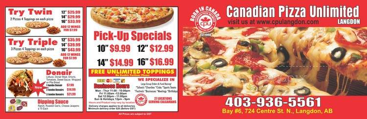 Canadian Pizza Unlimited - Langdon, AB