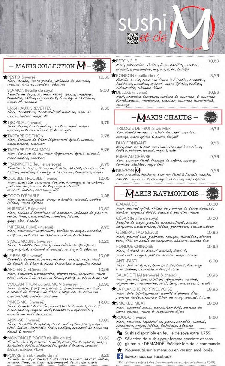 Sushi M et Cie - Saint-Raymond, QC menu_pic