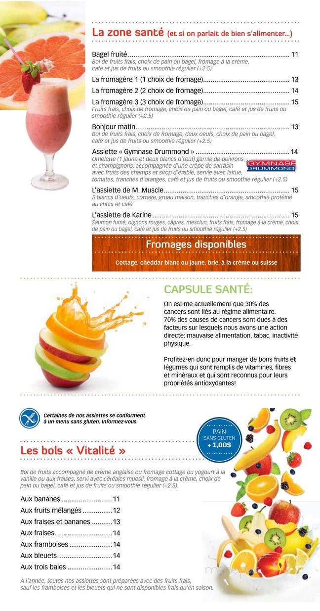 Chez Beauregard - Drummondville, QC menu_pic