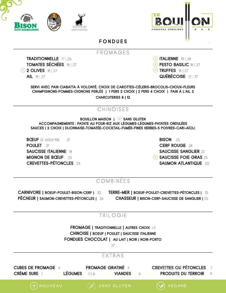 Le Bouillon - Lachute, QC menu_pic