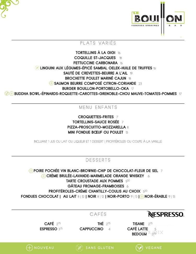 Le Bouillon - Lachute, QC menu_pic