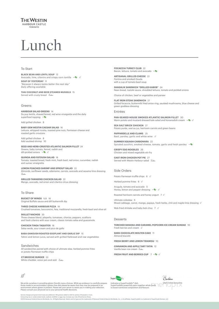 The Chartroom Bar and Lounge - Toronto, ON menu_pic