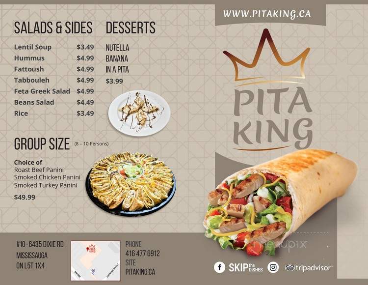 Pita King - Mississauga, ON menu_pic