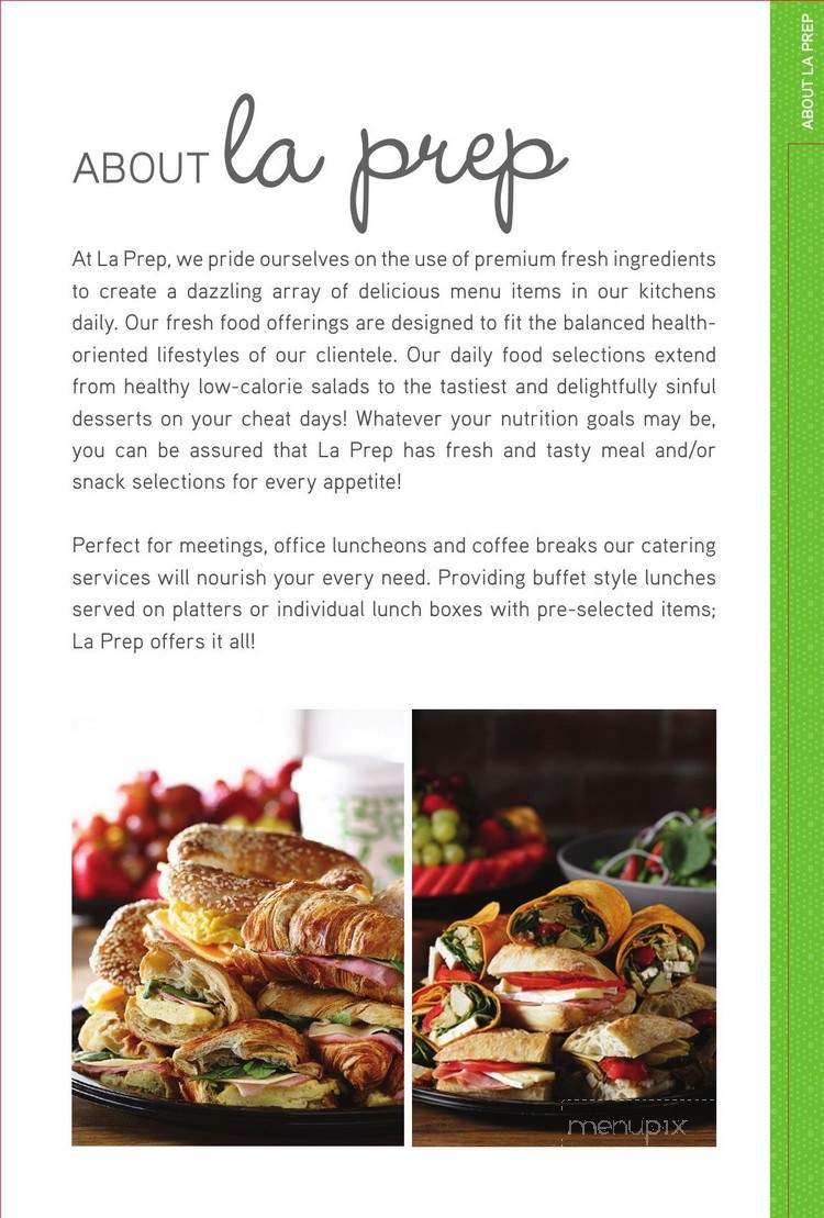 La Prep - Calgary, AB menu_pic