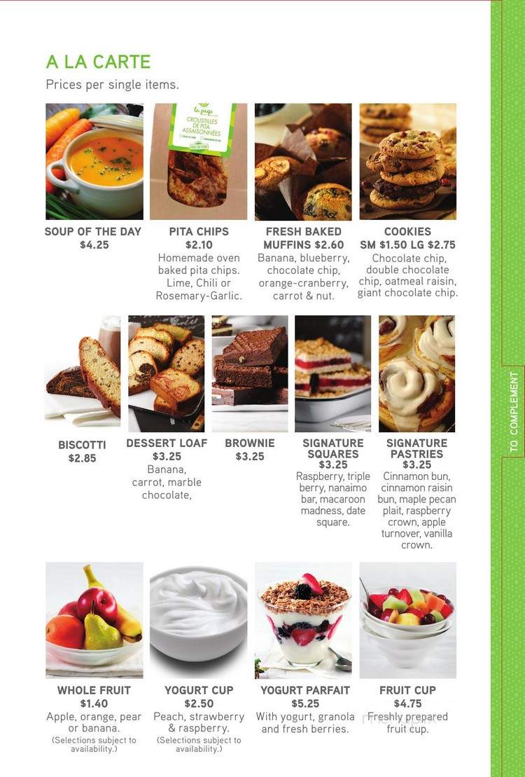 La Prep - Calgary, AB menu_pic