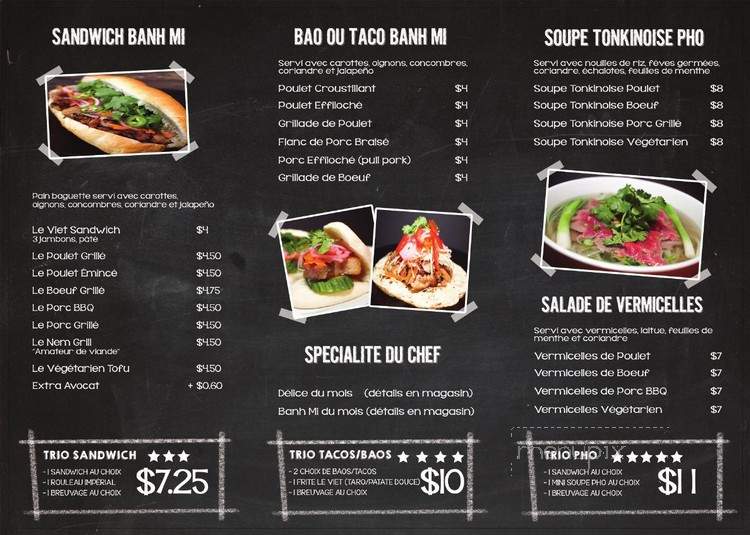 Le Viet Sandwich - Montreal, QC menu_pic
