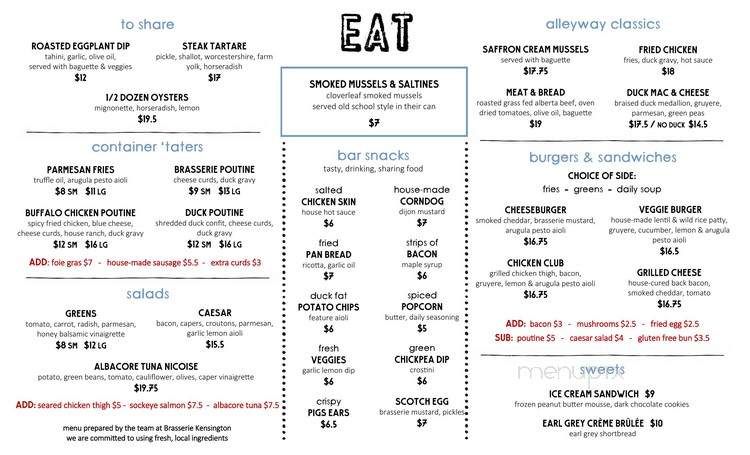 Container Bar - Calgary, AB menu_pic