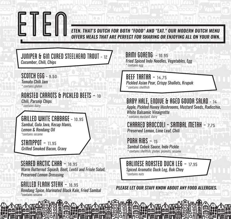 Noorden Food Bar - Toronto, ON menu_pic