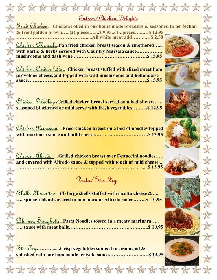 Blarney Stone Restaurant - Plymouth, IN menu_pic